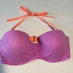 VS Bandeau Swim size 36D peach and lilac
